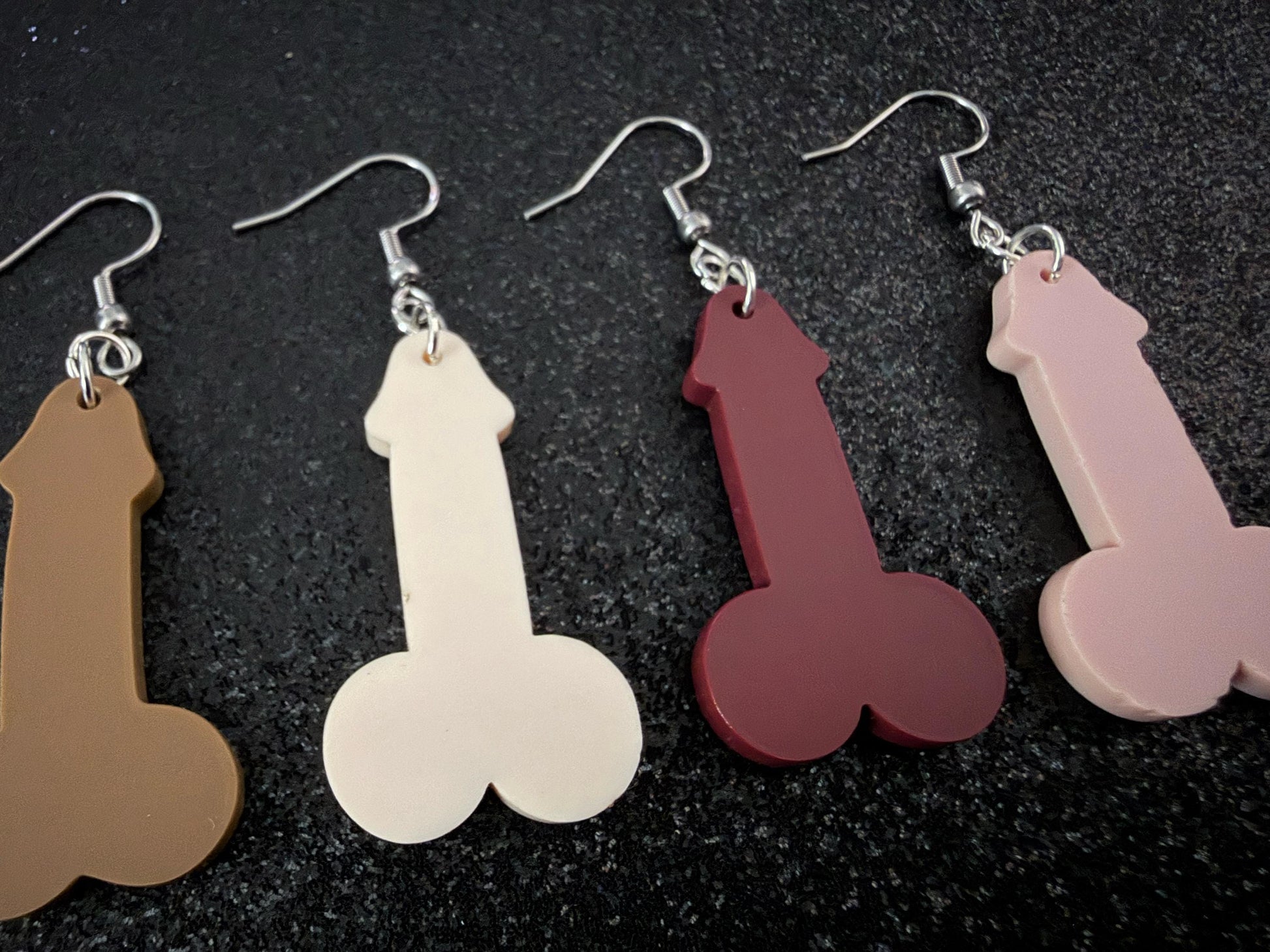 Bachelorette Earrings: Laser Cut Acrylic Anatmical Earrings, D Earrings, BDE, Novelty Earrings, Gag Gift, Hen Do, Best Gift For Her/Him/Them