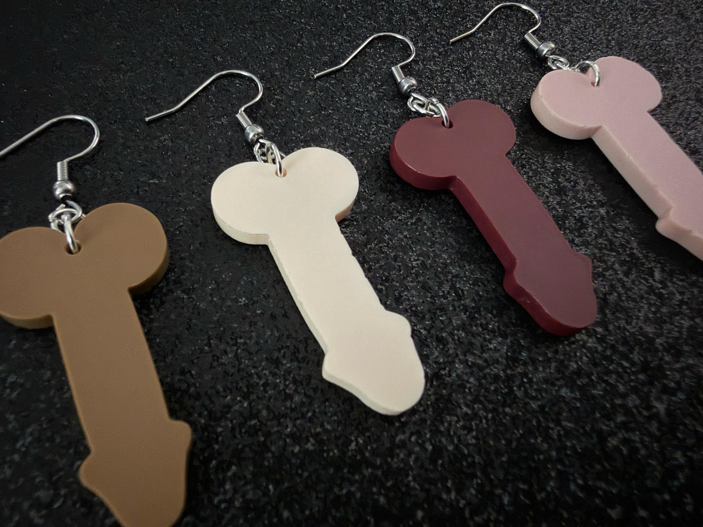 Bachelorette Earrings: Laser Cut Acrylic Anatmical Earrings, D Earrings, BDE, Novelty Earrings, Gag Gift, Hen Do, Best Gift For Her/Him/Them