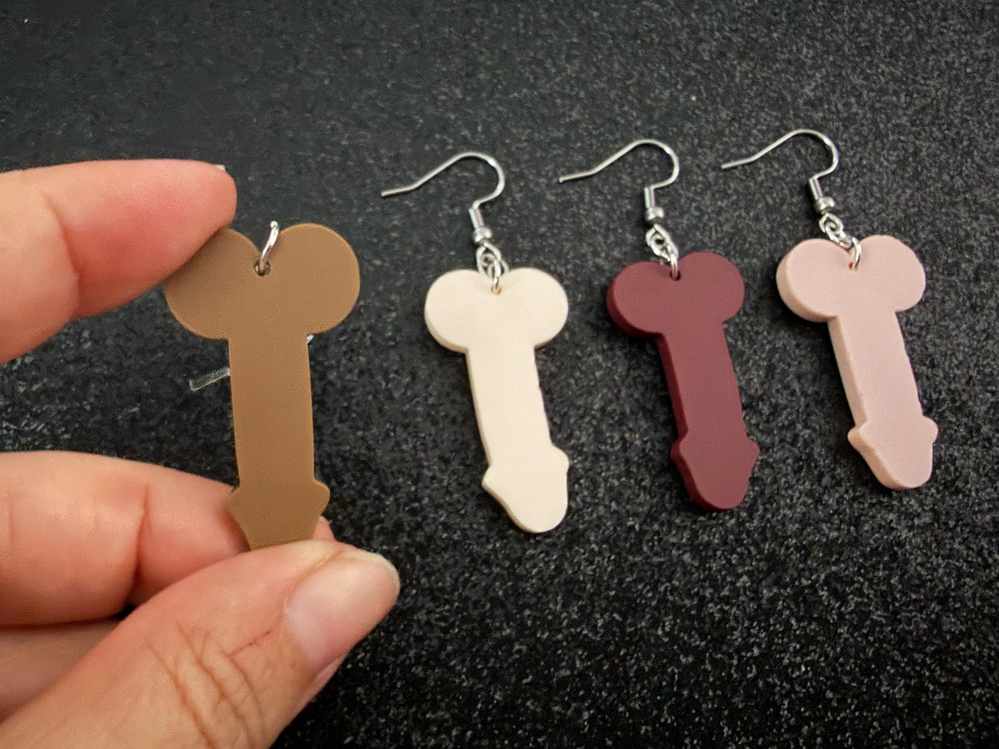 Bachelorette Earrings: Laser Cut Acrylic Anatmical Earrings, D Earrings, BDE, Novelty Earrings, Gag Gift, Hen Do, Best Gift For Her/Him/Them