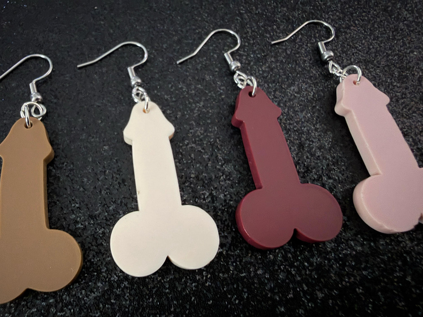 Bachelorette Earrings: Laser Cut Acrylic Anatmical Earrings, D Earrings, BDE, Novelty Earrings, Gag Gift, Hen Do, Best Gift For Her/Him/Them