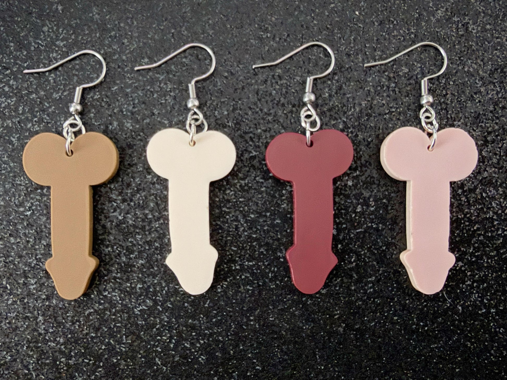 Bachelorette Earrings: Laser Cut Acrylic Anatmical Earrings, D Earrings, BDE, Novelty Earrings, Gag Gift, Hen Do, Best Gift For Her/Him/Them