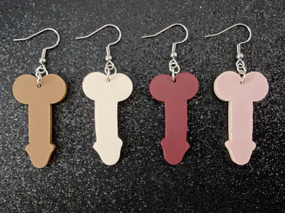 Bachelorette Earrings: Laser Cut Acrylic Anatmical Earrings, D Earrings, BDE, Novelty Earrings, Gag Gift, Hen Do, Best Gift For Her/Him/Them