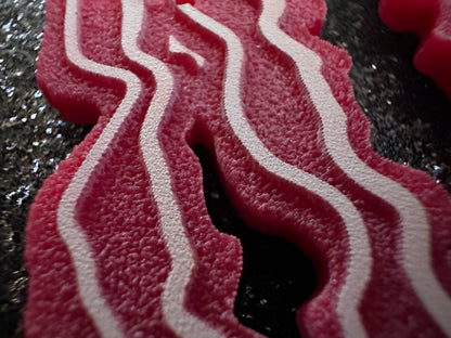 Bacon Earrings: Laser Cut Acrylic Bacon Strips, Breakfast, Cooking, Bacon Strips, Pork, Food Earrings, Meat, Best Gifts for Her/Him/Them
