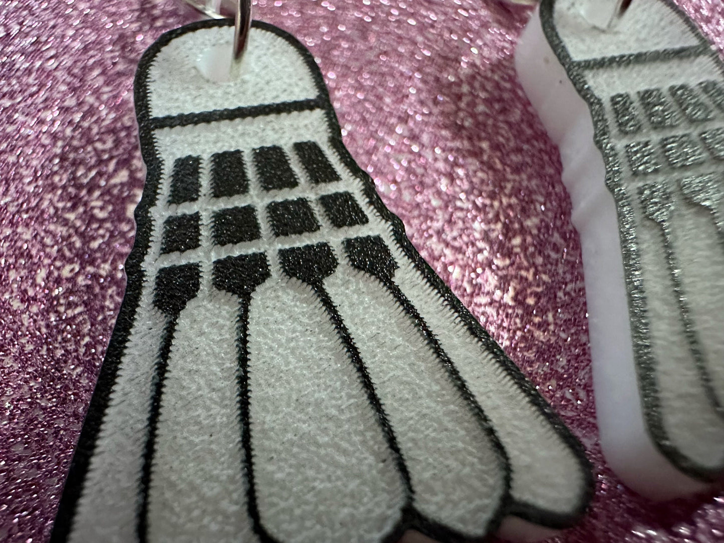 Badminton Earrings: Laser Cut Acrylic Birdie Earrings, Shuttlecock, Sports, Game, Hobby, Shuttlecocks, Birdies, Best Gifts for Her/Him/Them