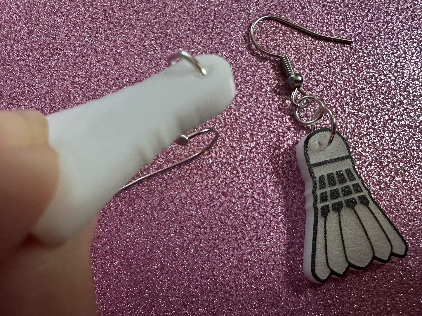 Badminton Earrings: Laser Cut Acrylic Birdie Earrings, Shuttlecock, Sports, Game, Hobby, Shuttlecocks, Birdies, Best Gifts for Her/Him/Them