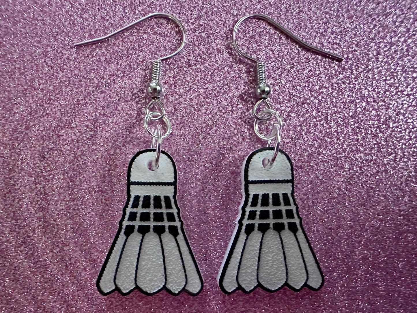 Badminton Earrings: Laser Cut Acrylic Birdie Earrings, Shuttlecock, Sports, Game, Hobby, Shuttlecocks, Birdies, Best Gifts for Her/Him/Them