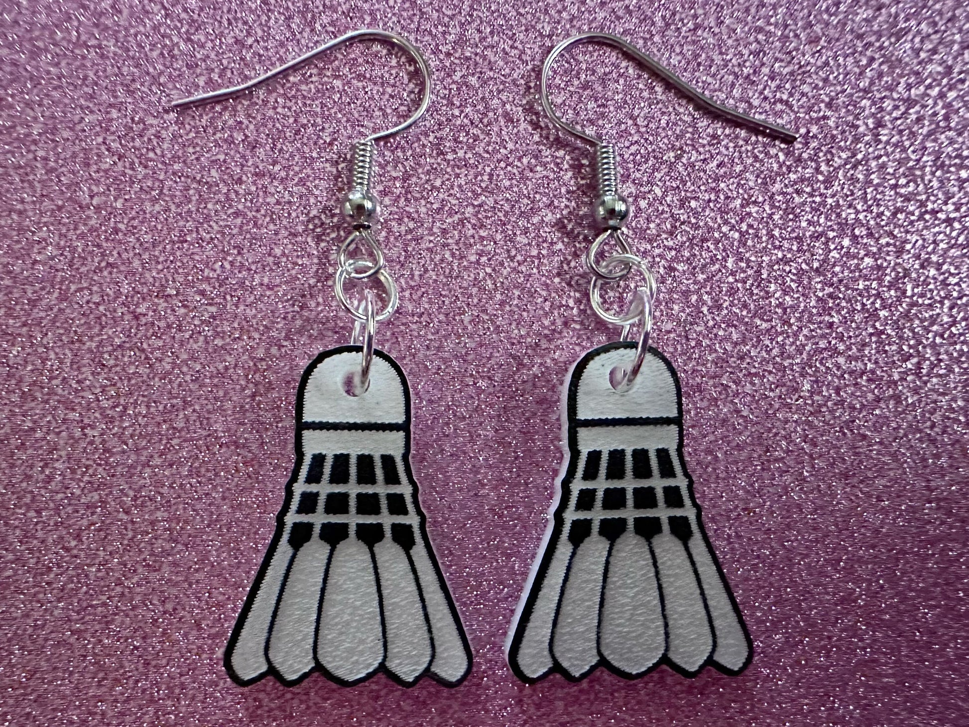 Badminton Earrings: Laser Cut Acrylic Birdie Earrings, Shuttlecock, Sports, Game, Hobby, Shuttlecocks, Birdies, Best Gifts for Her/Him/Them
