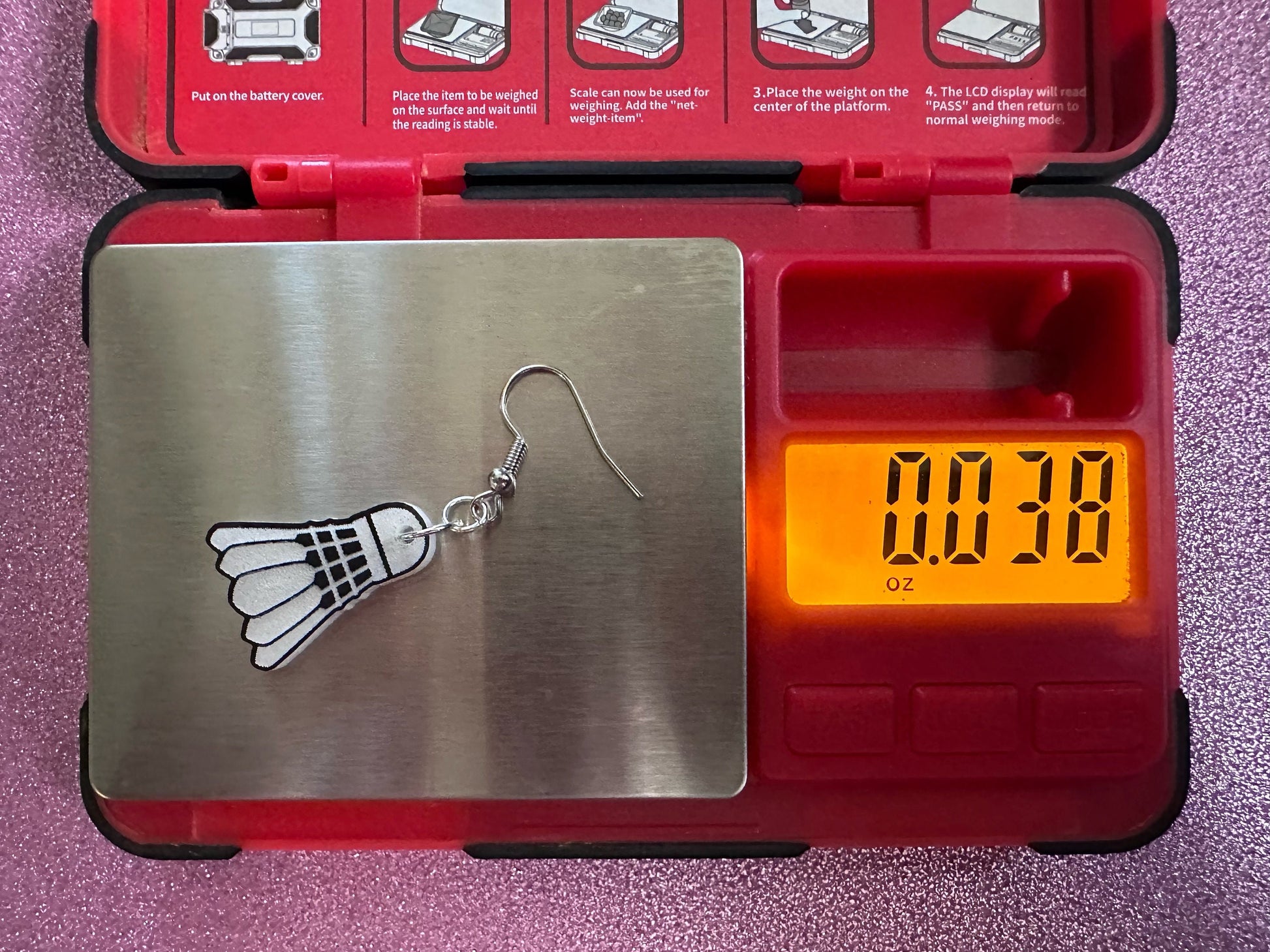 Badminton Earrings: Laser Cut Acrylic Birdie Earrings, Shuttlecock, Sports, Game, Hobby, Shuttlecocks, Birdies, Best Gifts for Her/Him/Them