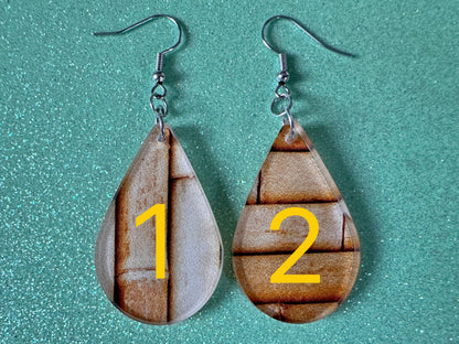 Bamboo Earrings: Laser Cut Acrylic Bamboo Shoots, Floral, Forest, Botany, Bamboo Shoots, Panda, Chinese Plant, Best Gifts for Her/Him/Them