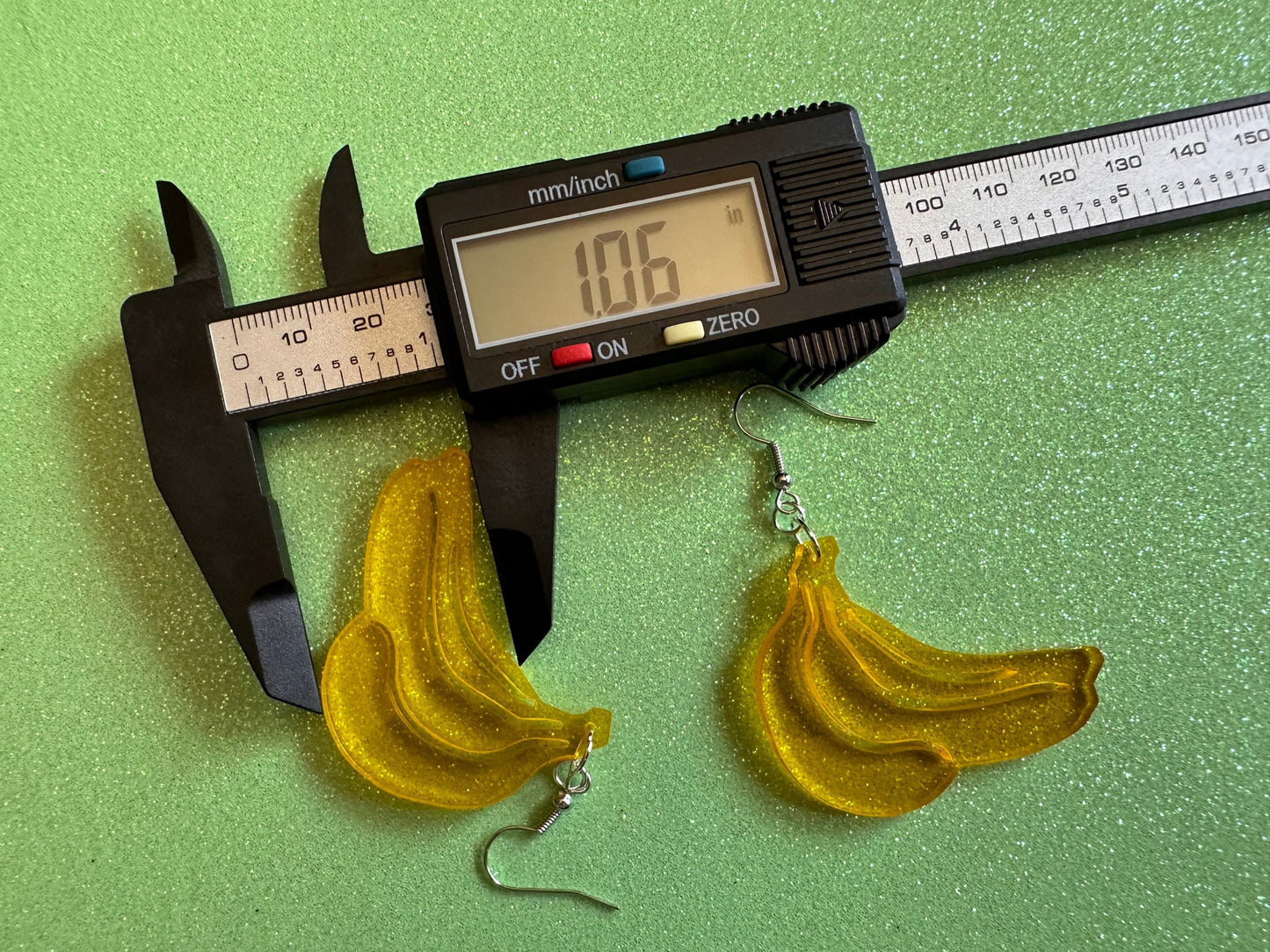 Banana Bunch Earrings: Laser Cut Acrylic Bananas, Fruit, Food Earrings, Breakfast, Food Earrings, Best Gifts for Her/Him/Them