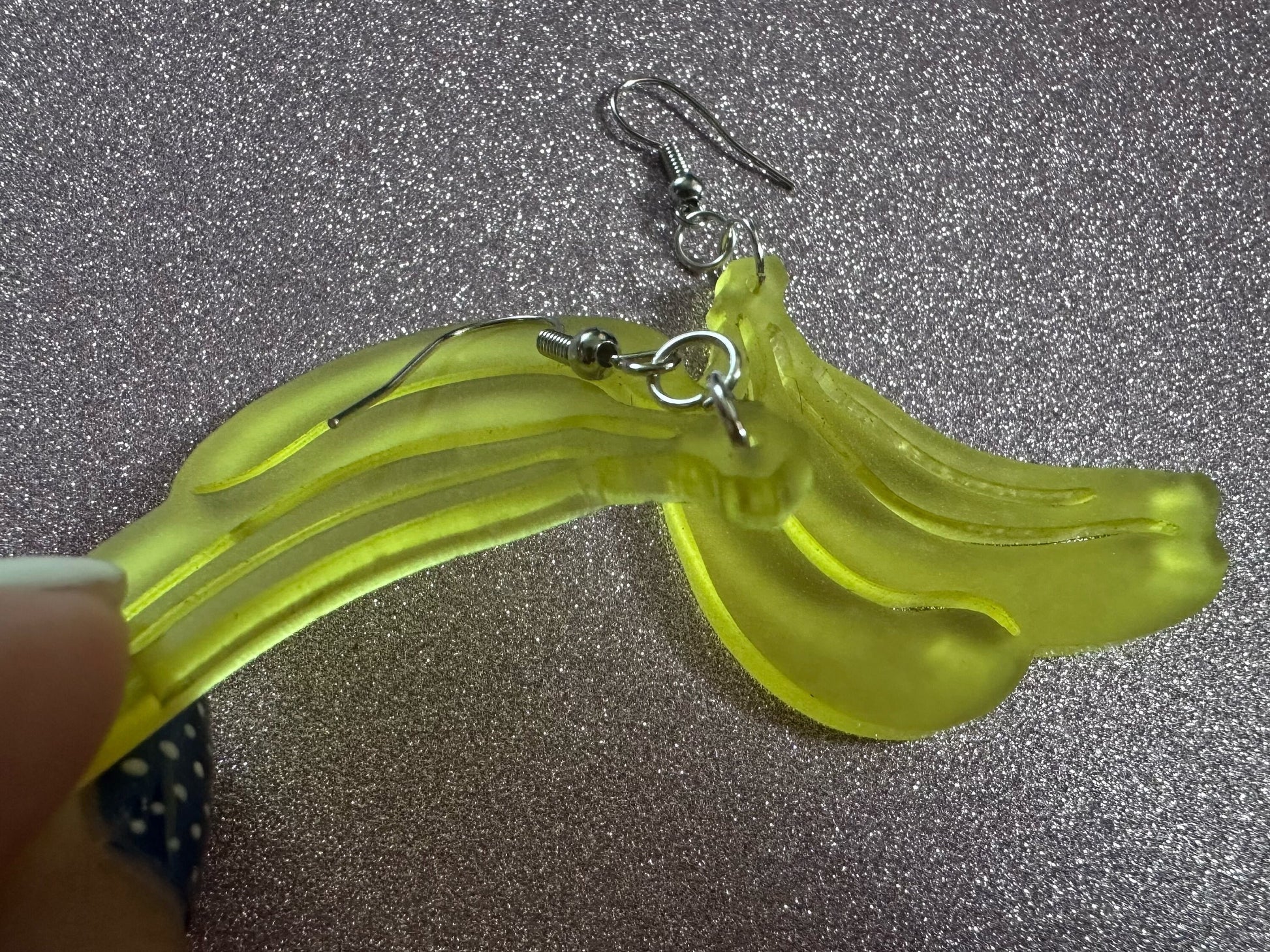 Banana Bunch Earrings: Laser Cut Acrylic Bananas, Fruit, Food Earrings, Breakfast, Food Earrings, Best Gifts for Her/Him/Them