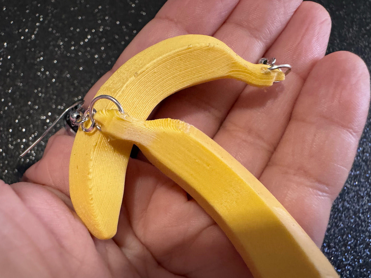 Banana Earrings: 3D Printed Bananas, Fruit, Food Earrings, Breakfast, Food Earrings, Best Gifts for Her/Him/Them