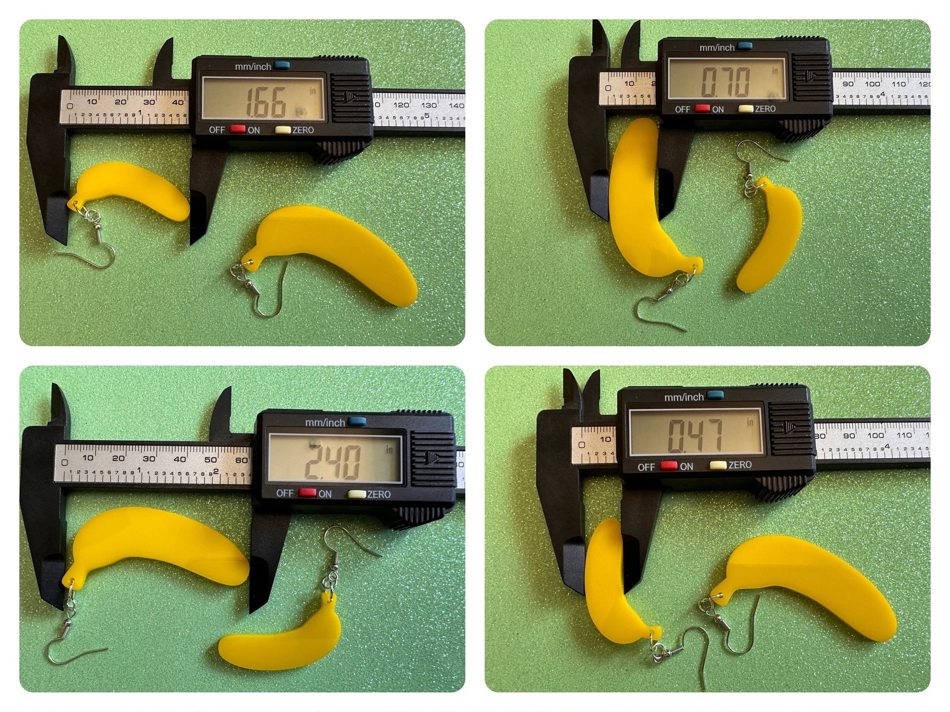 Banana Earrings: Laser Cut Acrylic Bananas, Fruit, Banana Bunch, Food Earrings, Breakfast, Food Earrings, Best Gifts for Her/Him/Them