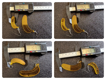 Banana Earrings: Laser Cut Acrylic Bananas, Fruit, Banana Bunch, Food Earrings, Breakfast, Food Earrings, Best Gifts for Her/Him/Them