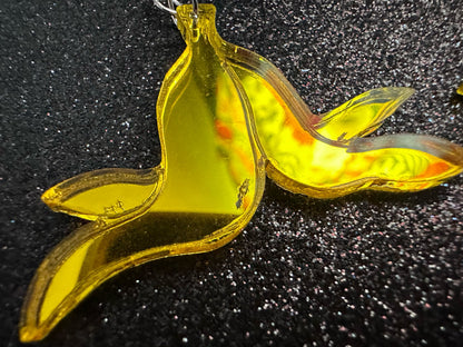 Banana Peel Earrings: Laser Cut Acrylic Bananas, Fruit, Food Earrings, Breakfast, Food Earrings, Gold Bananas, Best Gifts for Her/Him/Them