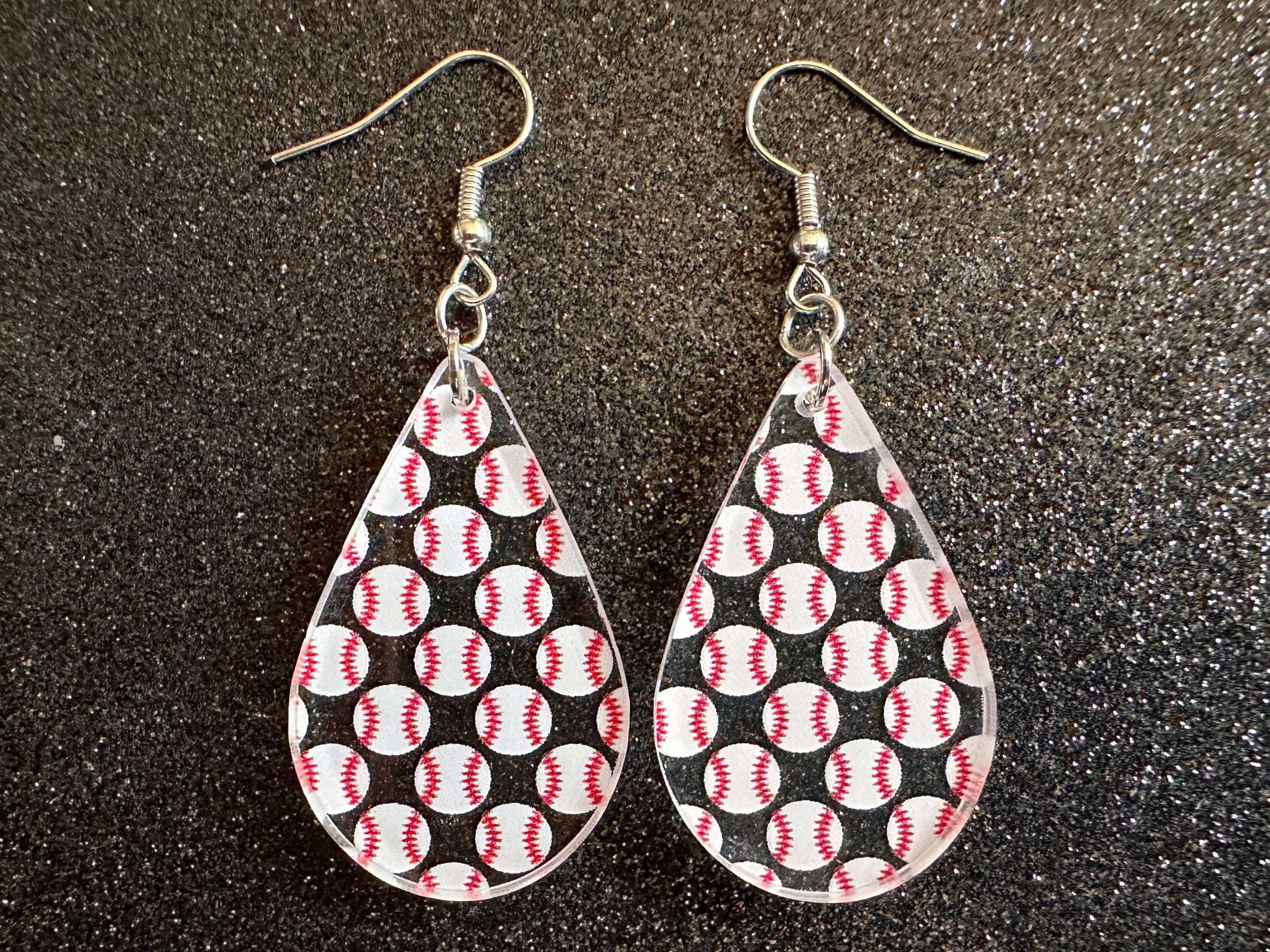 Baseball Earrings: Laser Cut Acrylic Baseball Balls, Sports Team, Sport Teams, Pitcher, Play, MLB, Baseballs, Best Gifts for Her/Him/Them
