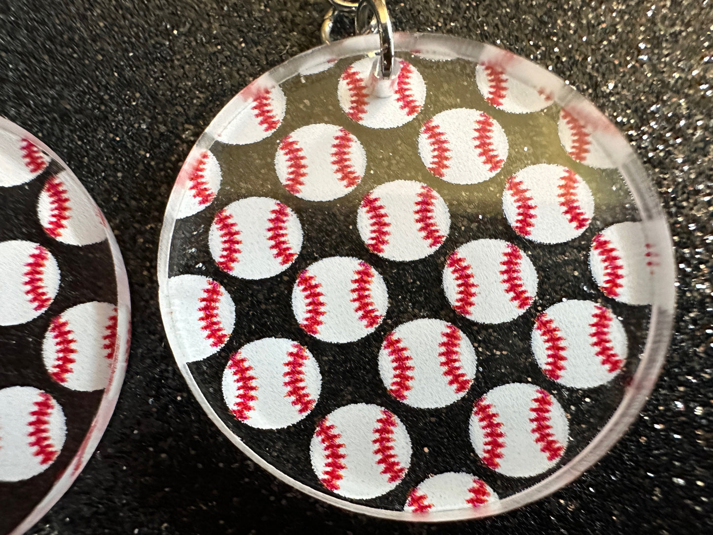 Baseball Earrings: Laser Cut Acrylic Baseball Balls, Sports Team, Sport Teams, Pitcher, Play, MLB, Baseballs, Best Gifts for Her/Him/Them