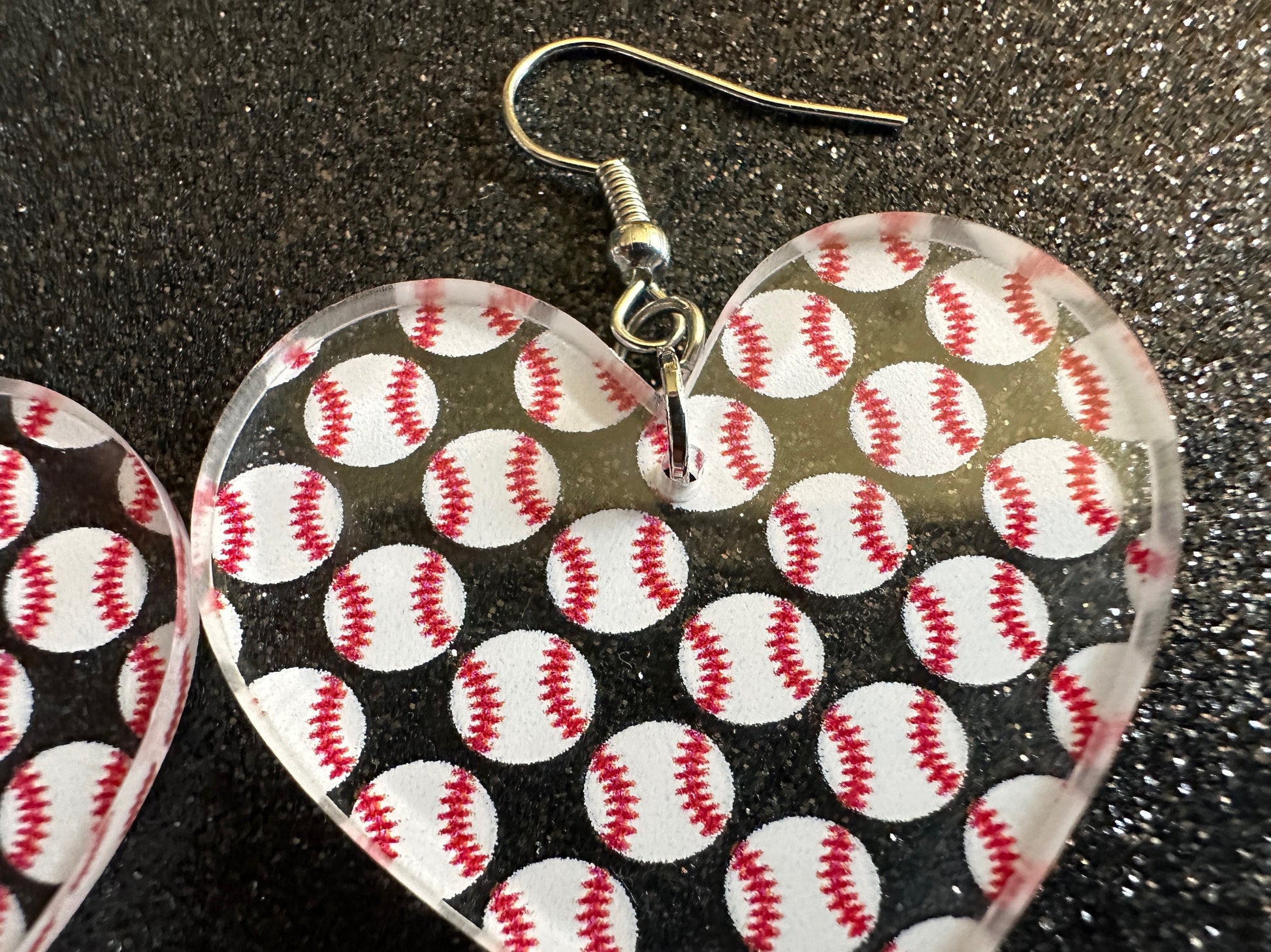 Baseball Earrings: Laser Cut Acrylic Baseball Balls, Sports Team, Sport Teams, Pitcher, Play, MLB, Baseballs, Best Gifts for Her/Him/Them