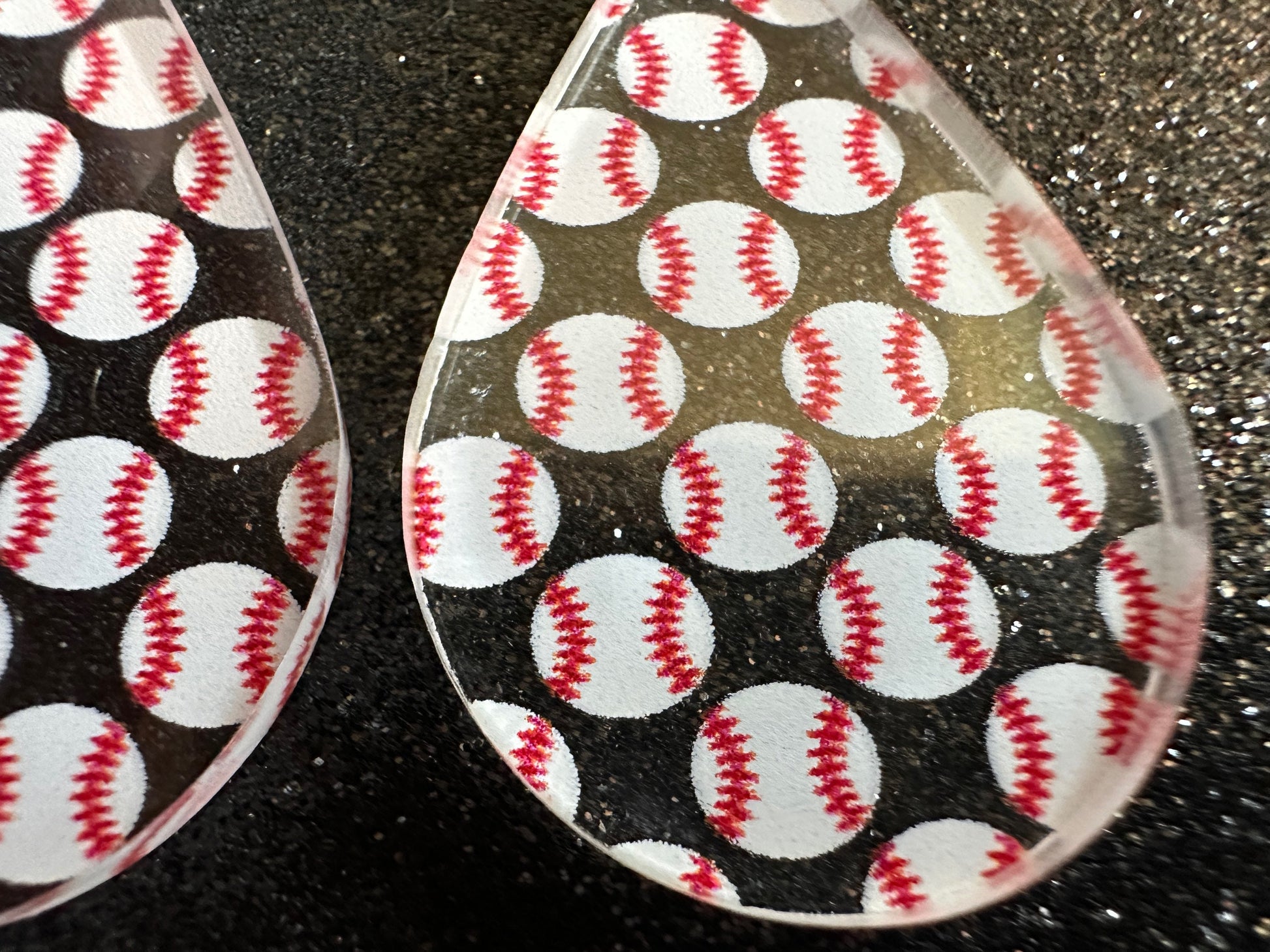 Baseball Earrings: Laser Cut Acrylic Baseball Balls, Sports Team, Sport Teams, Pitcher, Play, MLB, Baseballs, Best Gifts for Her/Him/Them