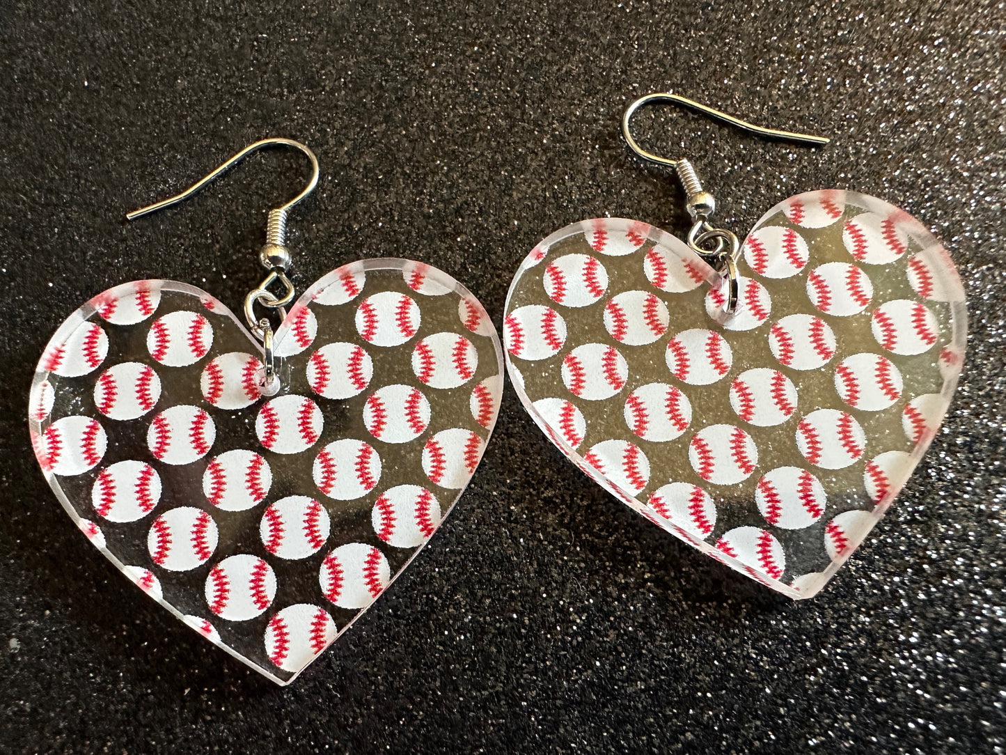 Baseball Earrings: Laser Cut Acrylic Baseball Balls, Sports Team, Sport Teams, Pitcher, Play, MLB, Baseballs, Best Gifts for Her/Him/Them