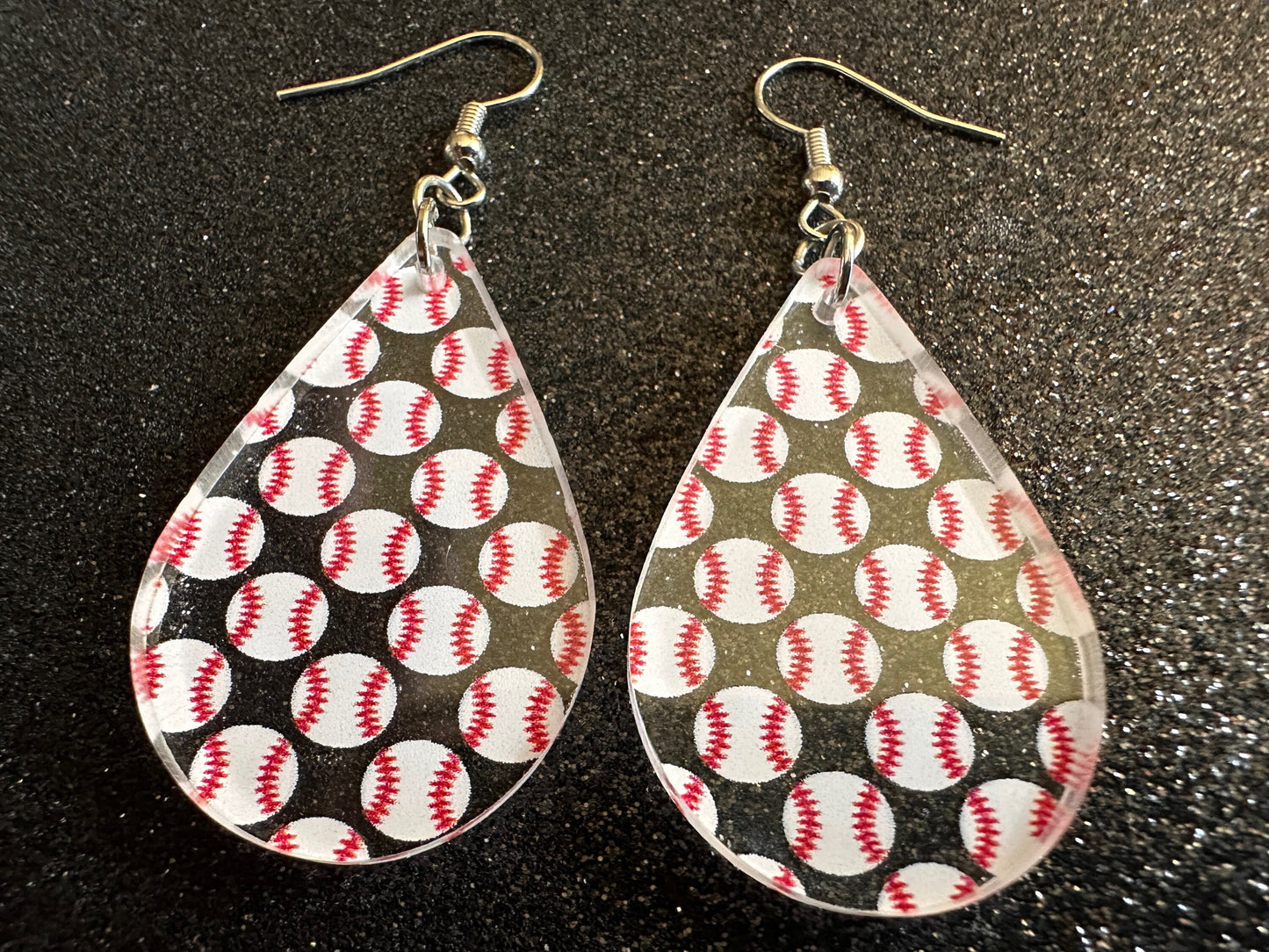 Baseball Earrings: Laser Cut Acrylic Baseball Balls, Sports Team, Sport Teams, Pitcher, Play, MLB, Baseballs, Best Gifts for Her/Him/Them