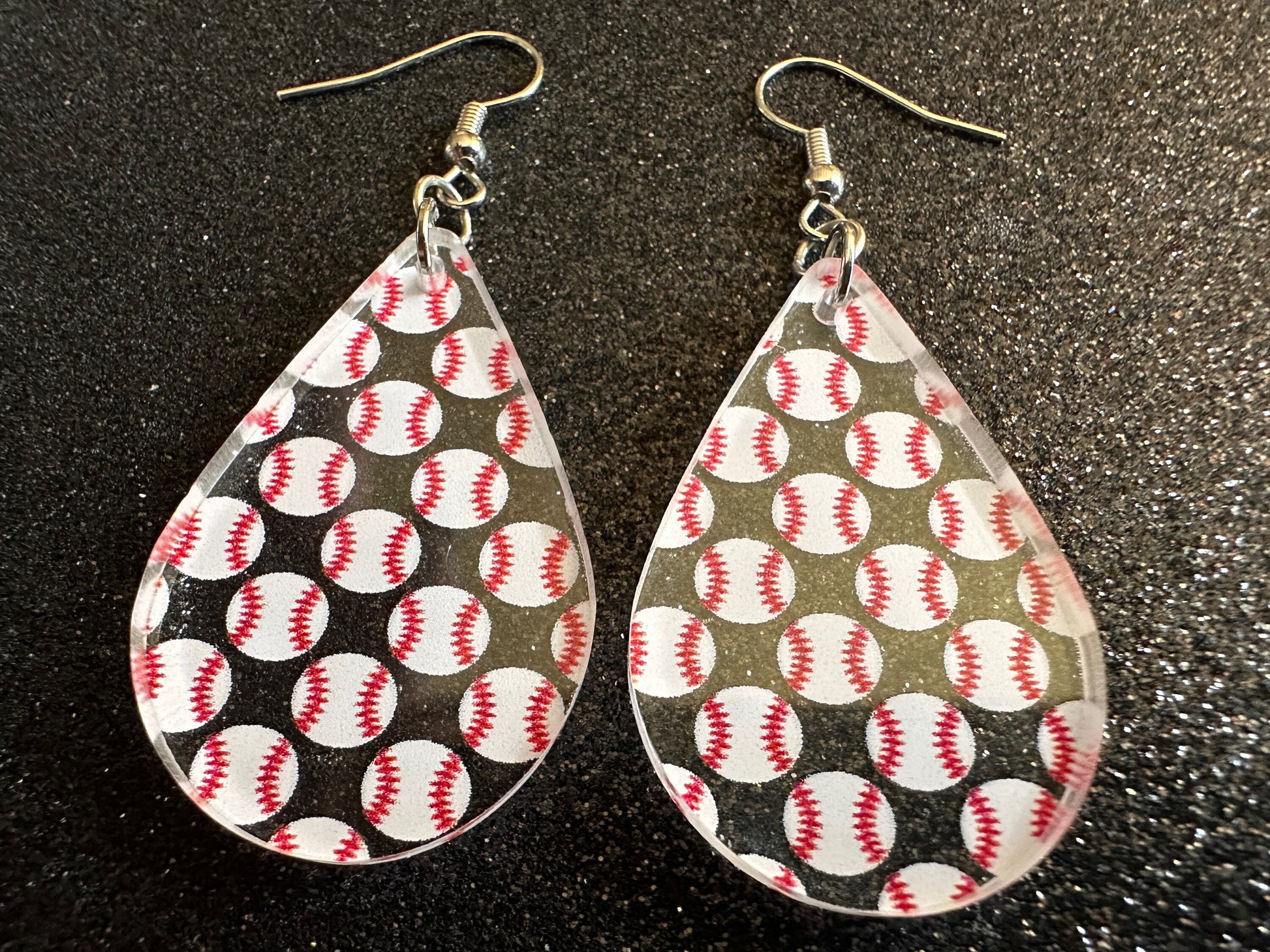 Baseball Earrings: Laser Cut Acrylic Baseball Balls, Sports Team, Sport Teams, Pitcher, Play, MLB, Baseballs, Best Gifts for Her/Him/Them