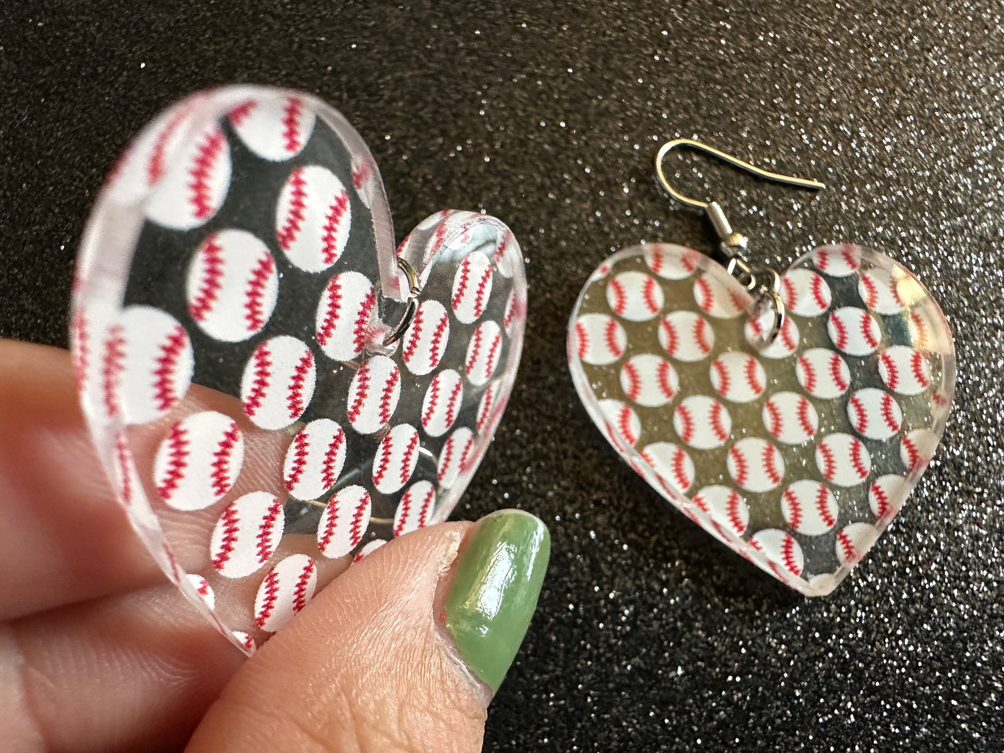 Baseball Earrings: Laser Cut Acrylic Baseball Balls, Sports Team, Sport Teams, Pitcher, Play, MLB, Baseballs, Best Gifts for Her/Him/Them