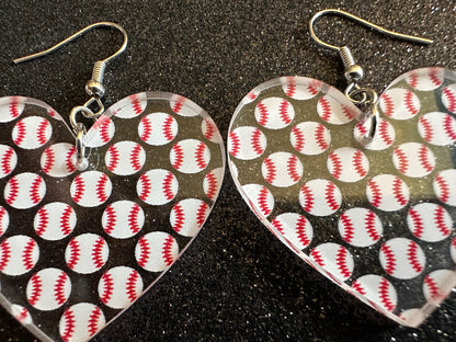 Baseball Earrings: Laser Cut Acrylic Baseball Balls, Sports Team, Sport Teams, Pitcher, Play, MLB, Baseballs, Best Gifts for Her/Him/Them