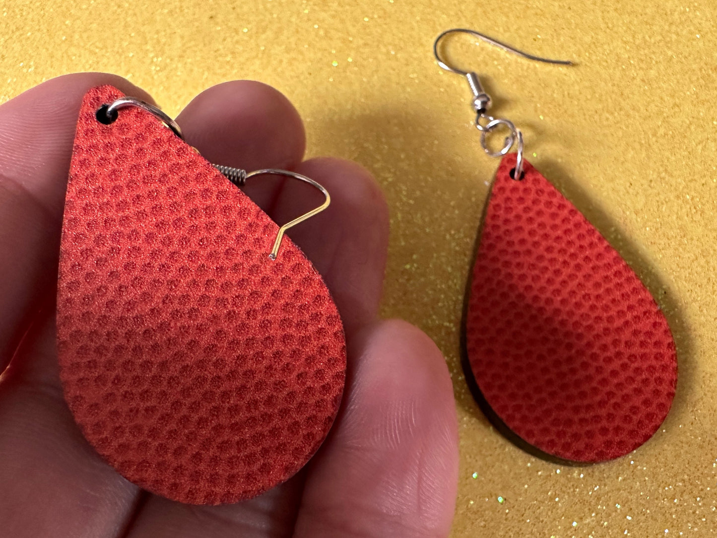 Basketball Earrings: Laser Cut Acrylic Basketball Print, Sports, NBA, PE Class, Sports Team, Sport Teams, Best Gifts for Her/Him/Them