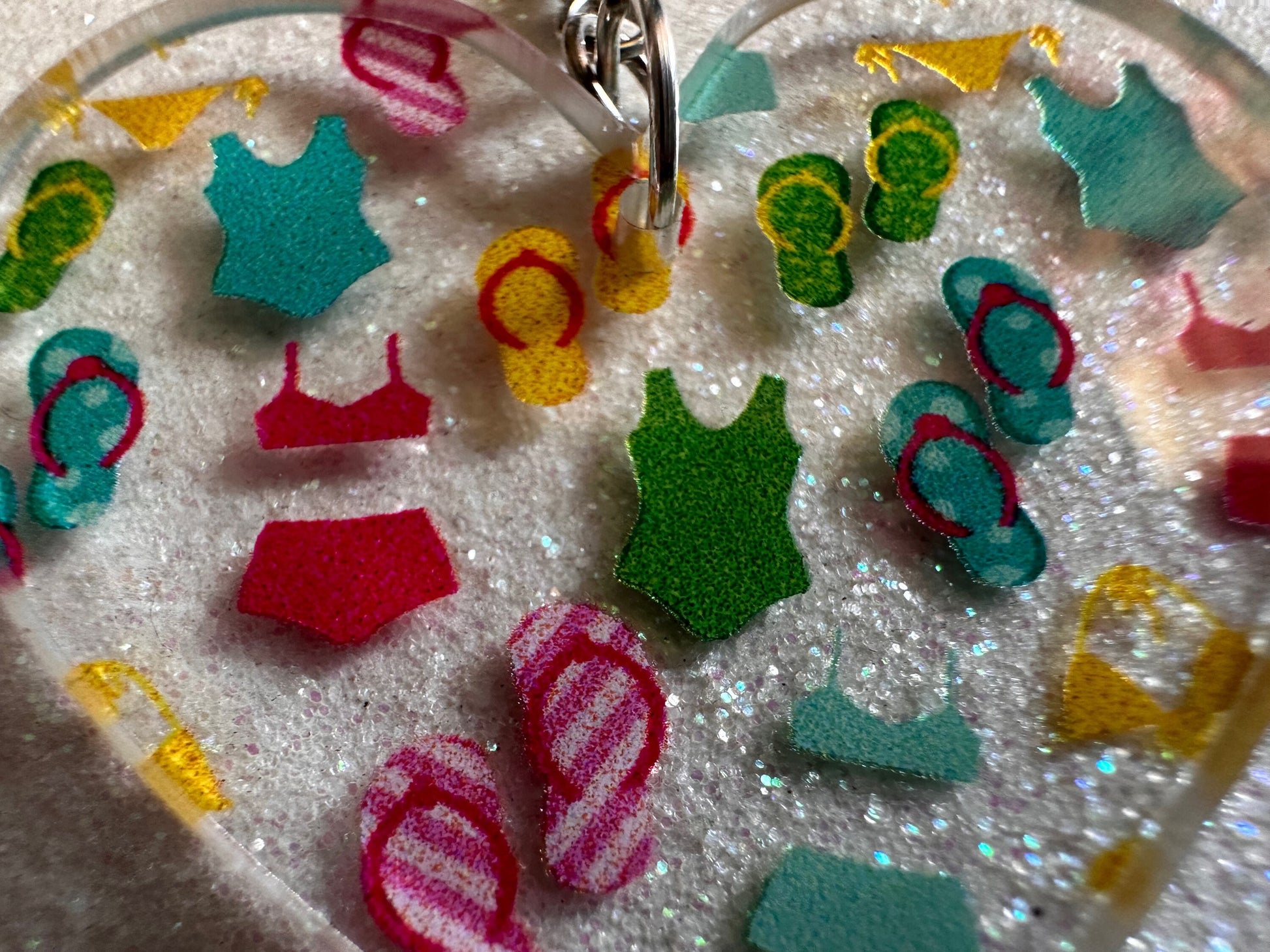 Bathing Suit & Flipflops Earrings: Laser Cut Acrylic Summer, Bikini, Beach, Swim, Flip Flops, Slippers, Thongs, Best Gifts for Her/Him/Them