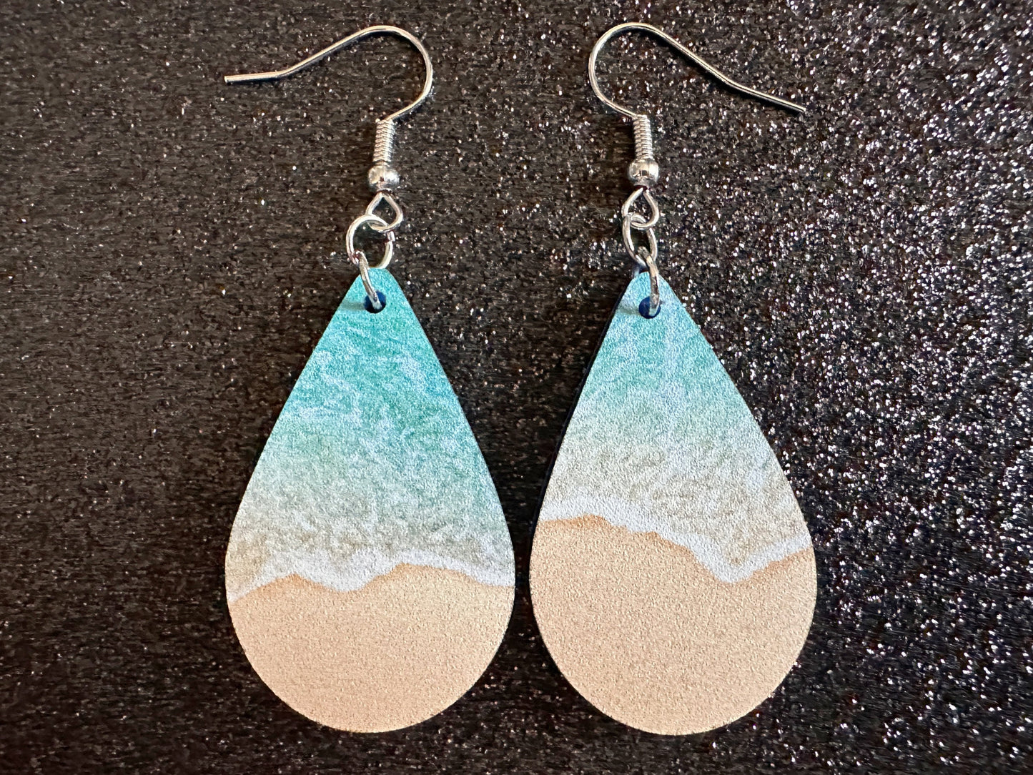 Beach Earrings: Laser Cut Acrylic Waves, Surfing, Waves, Tropical Vacation, Holiday, Hawaii, Island Life, Sea, Best Gifts for Her/Him/Them