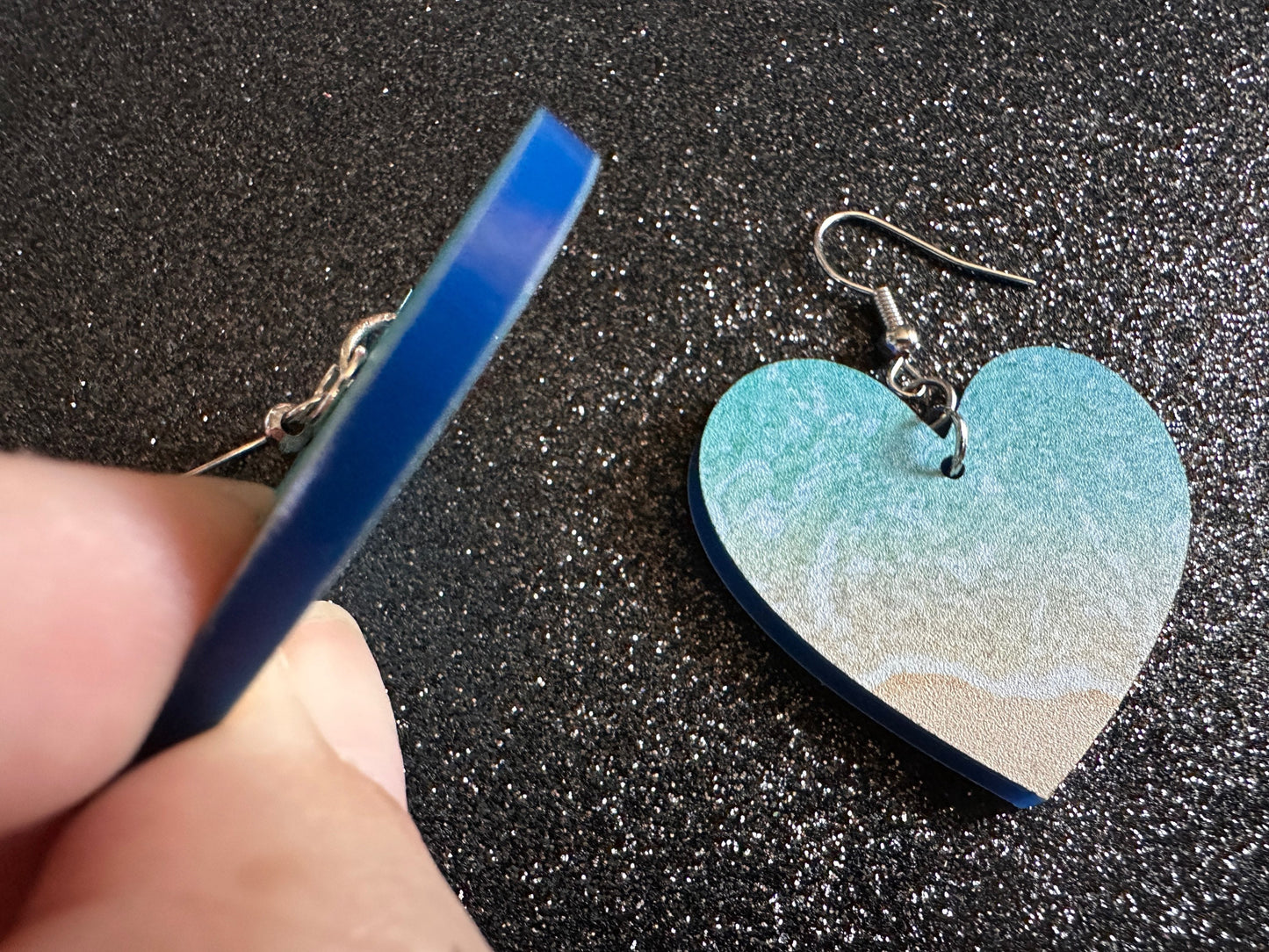 Beach Earrings: Laser Cut Acrylic Waves, Surfing, Waves, Tropical Vacation, Holiday, Hawaii, Island Life, Sea, Best Gifts for Her/Him/Them