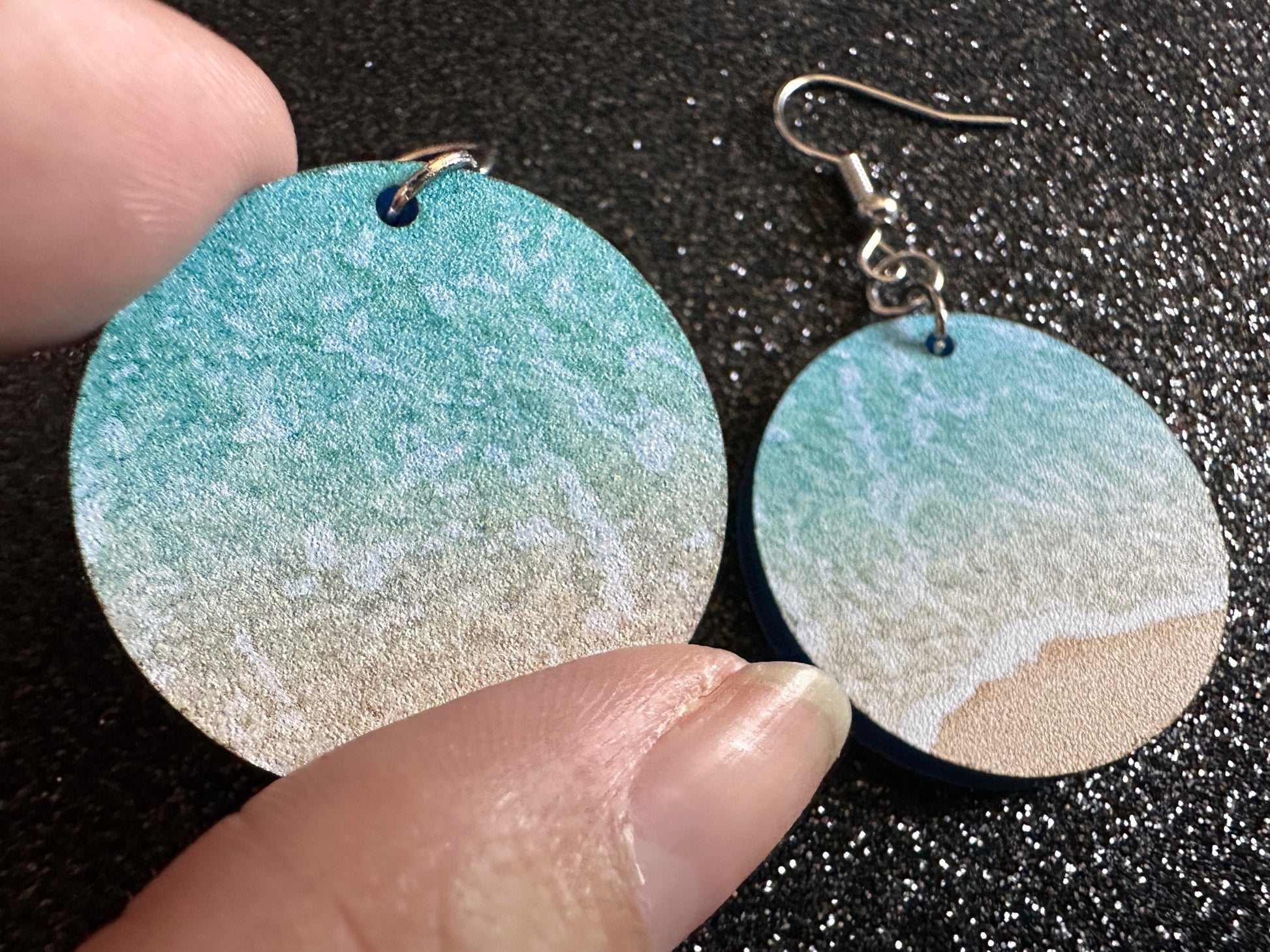 Beach Earrings: Laser Cut Acrylic Waves, Surfing, Waves, Tropical Vacation, Holiday, Hawaii, Island Life, Sea, Best Gifts for Her/Him/Them