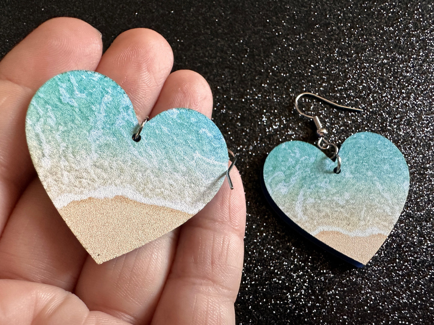 Beach Earrings: Laser Cut Acrylic Waves, Surfing, Waves, Tropical Vacation, Holiday, Hawaii, Island Life, Sea, Best Gifts for Her/Him/Them