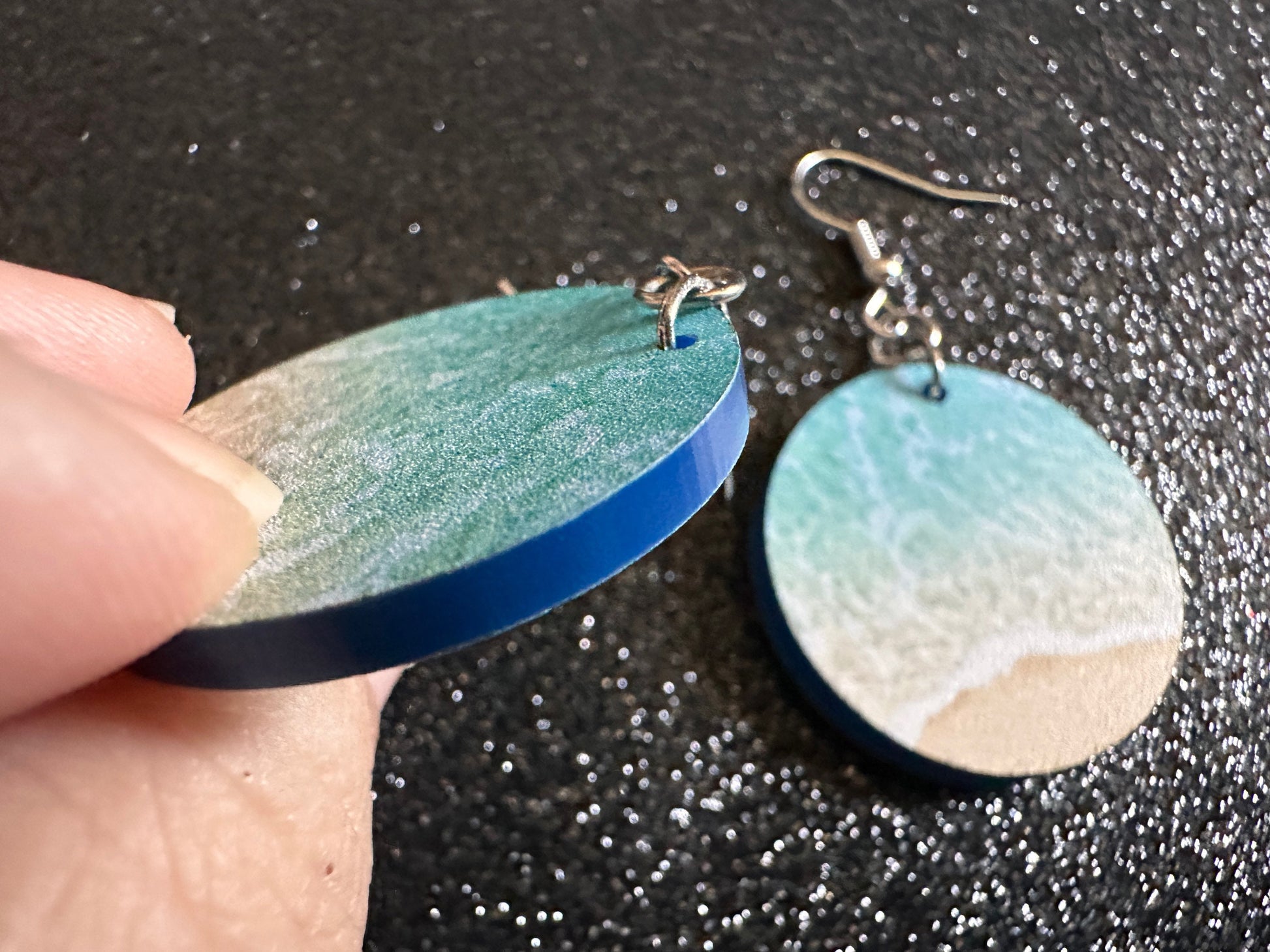 Beach Earrings: Laser Cut Acrylic Waves, Surfing, Waves, Tropical Vacation, Holiday, Hawaii, Island Life, Sea, Best Gifts for Her/Him/Them