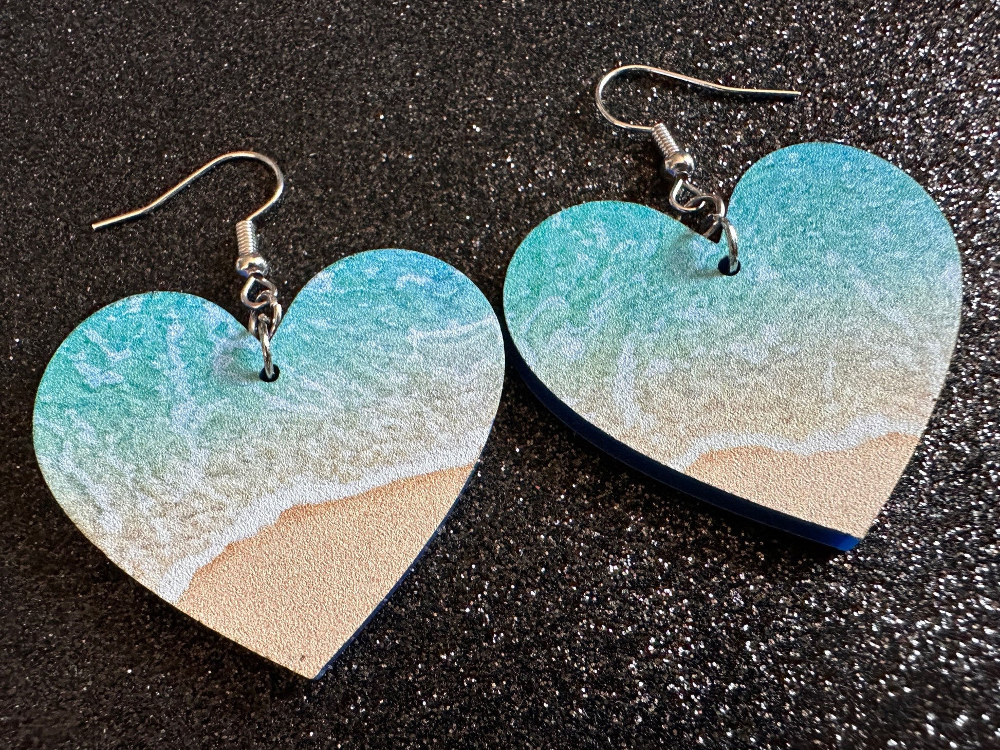 Beach Earrings: Laser Cut Acrylic Waves, Surfing, Waves, Tropical Vacation, Holiday, Hawaii, Island Life, Sea, Best Gifts for Her/Him/Them