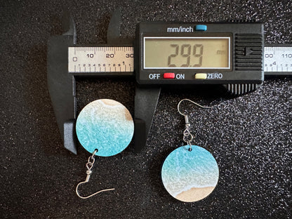 Beach Earrings: Laser Cut Acrylic Waves, Surfing, Waves, Tropical Vacation, Holiday, Hawaii, Island Life, Sea, Best Gifts for Her/Him/Them