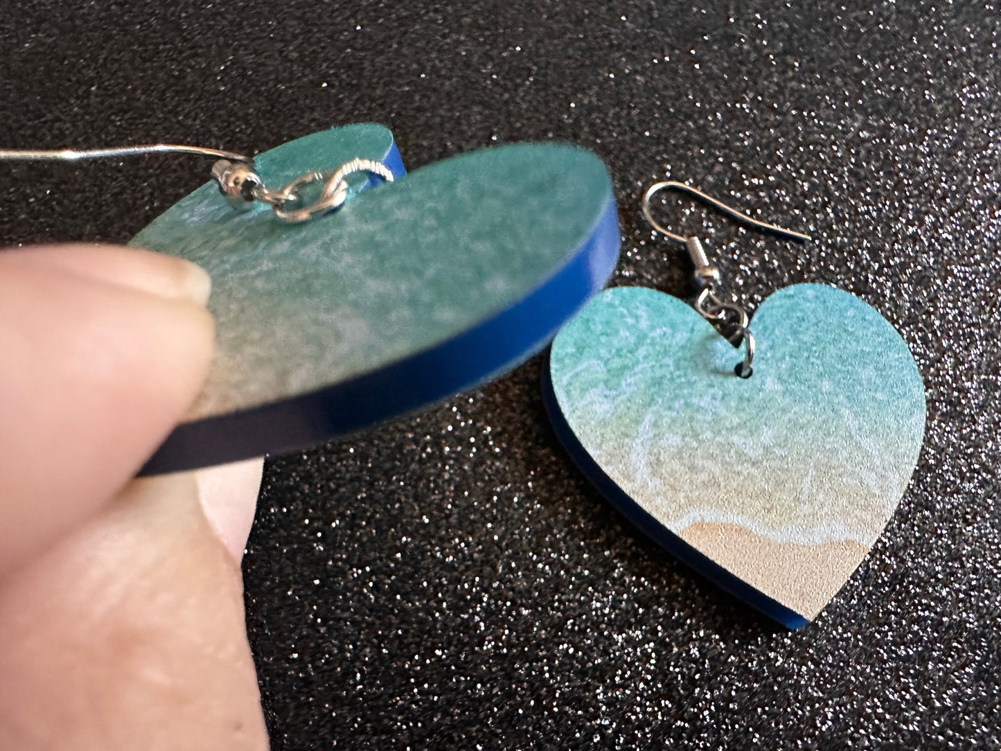 Beach Earrings: Laser Cut Acrylic Waves, Surfing, Waves, Tropical Vacation, Holiday, Hawaii, Island Life, Sea, Best Gifts for Her/Him/Them