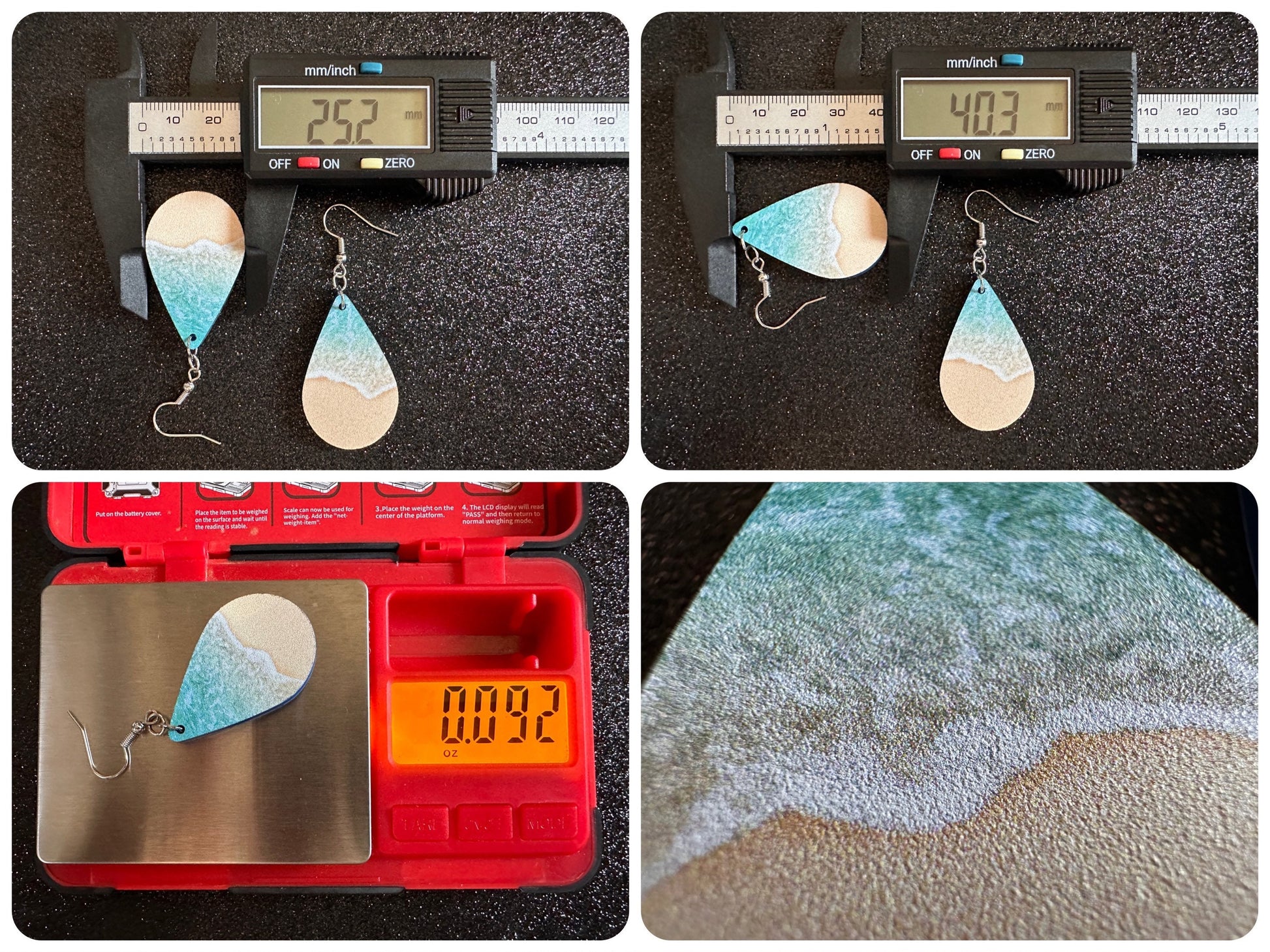 Beach Earrings: Laser Cut Acrylic Waves, Surfing, Waves, Tropical Vacation, Holiday, Hawaii, Island Life, Sea, Best Gifts for Her/Him/Them