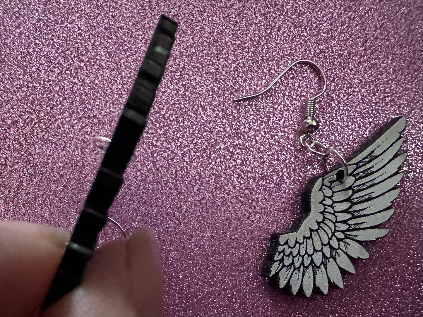 Beautiful Wing Earrings: Laser Cut Acrylic Wings, Angel Wings, White Wings, Bird Wings, Feathery Wings, Fly, Best Gifts for Her/Him/Them