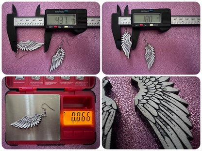 Beautiful Wing Earrings: Laser Cut Acrylic Wings, Angel Wings, White Wings, Bird Wings, Feathery Wings, Fly, Best Gifts for Her/Him/Them