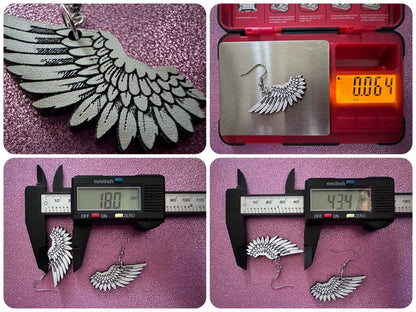 Beautiful Wing Earrings: Laser Cut Acrylic Wings, Angel Wings, White Wings, Bird Wings, Feathery Wings, Fly, Best Gifts for Her/Him/Them