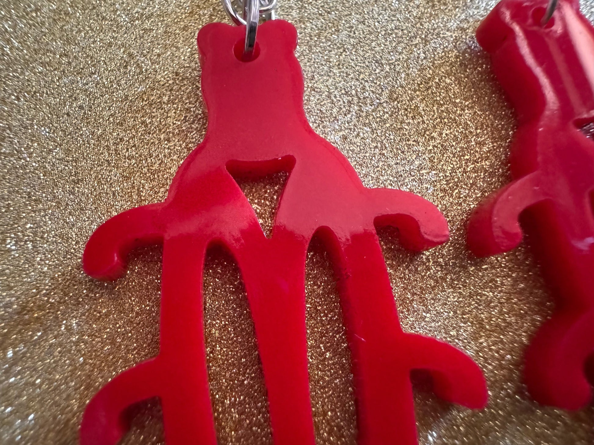 Beetle Earrings: Laser Cut Acrylic Beetles, Red Bugs, Insects, Entomology, Costume Jewelry, Novelty Gag Gift, Best Gifts for Her/Him/Them