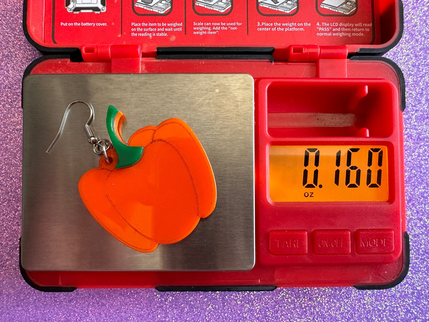 Bell Pepper Earrings: Laser Cut Acrylic Peppers, Vegetables, Veggies, Vegan, Foodie, Cook, Chef, Food Earrings, Gifts for Her/Him/Them