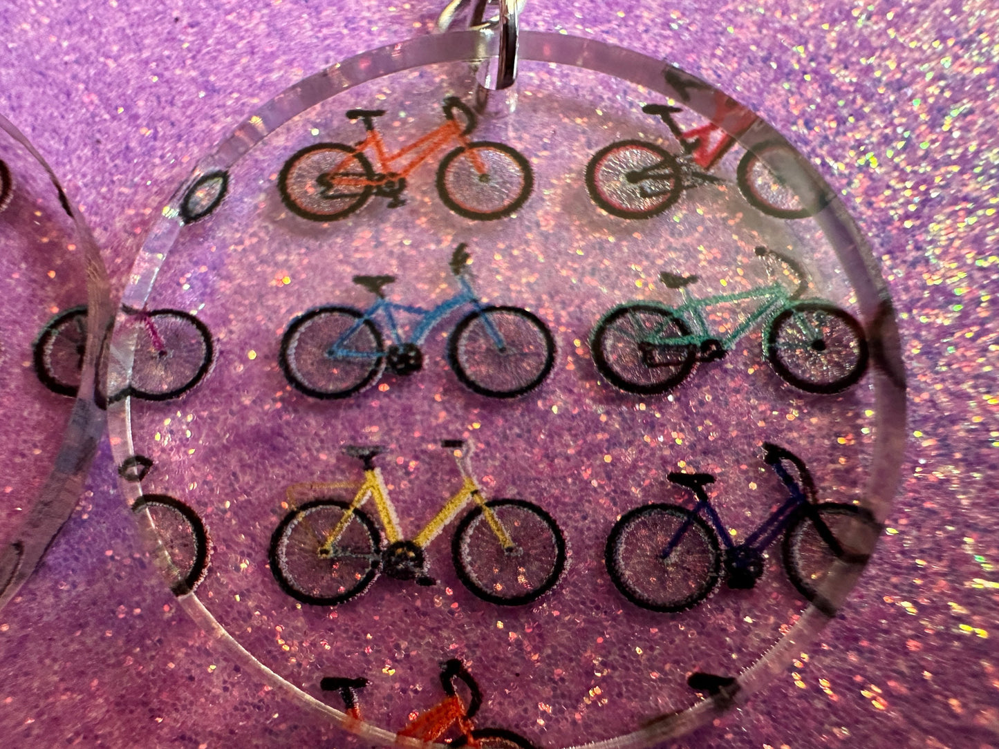 Bicycle Earrings: Laser Cut Acrylic Bicycles, Cycling, Bike Ride, Travel, Biking, Eco Friendly, Sports, Hobby, Best Gifts for Her/Him/Them