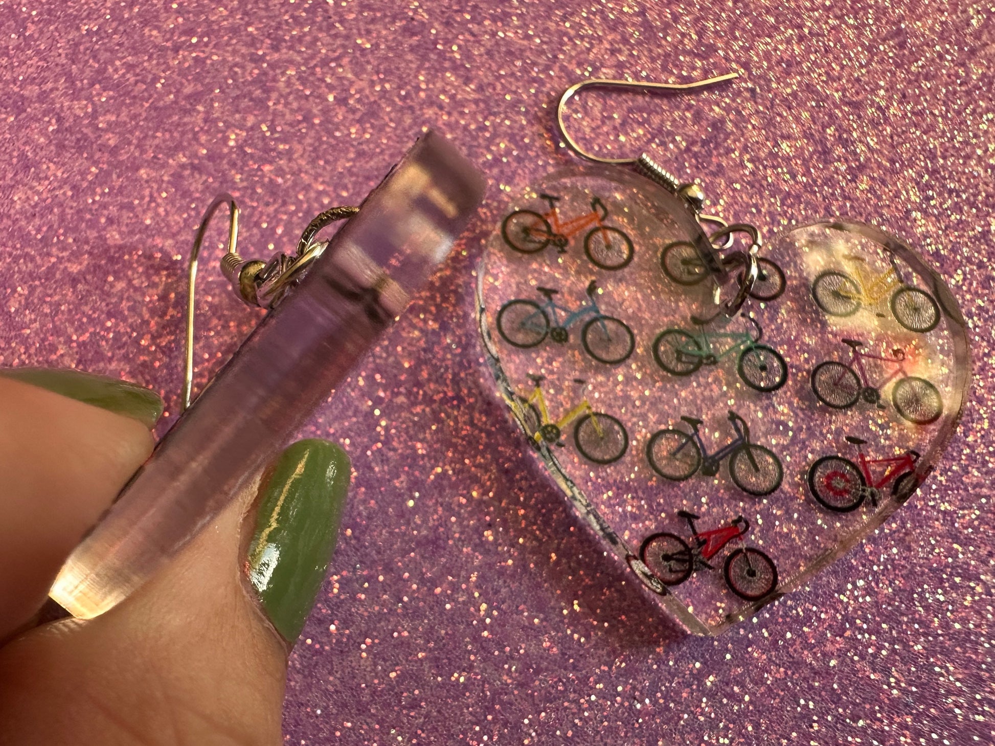Bicycle Earrings: Laser Cut Acrylic Bicycles, Cycling, Bike Ride, Travel, Biking, Eco Friendly, Sports, Hobby, Best Gifts for Her/Him/Them