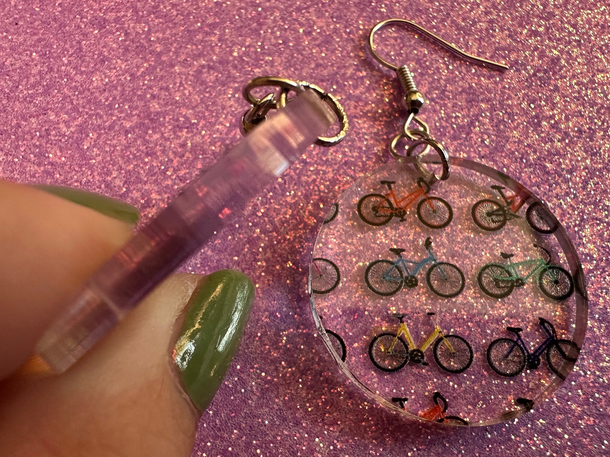 Bicycle Earrings: Laser Cut Acrylic Bicycles, Cycling, Bike Ride, Travel, Biking, Eco Friendly, Sports, Hobby, Best Gifts for Her/Him/Them