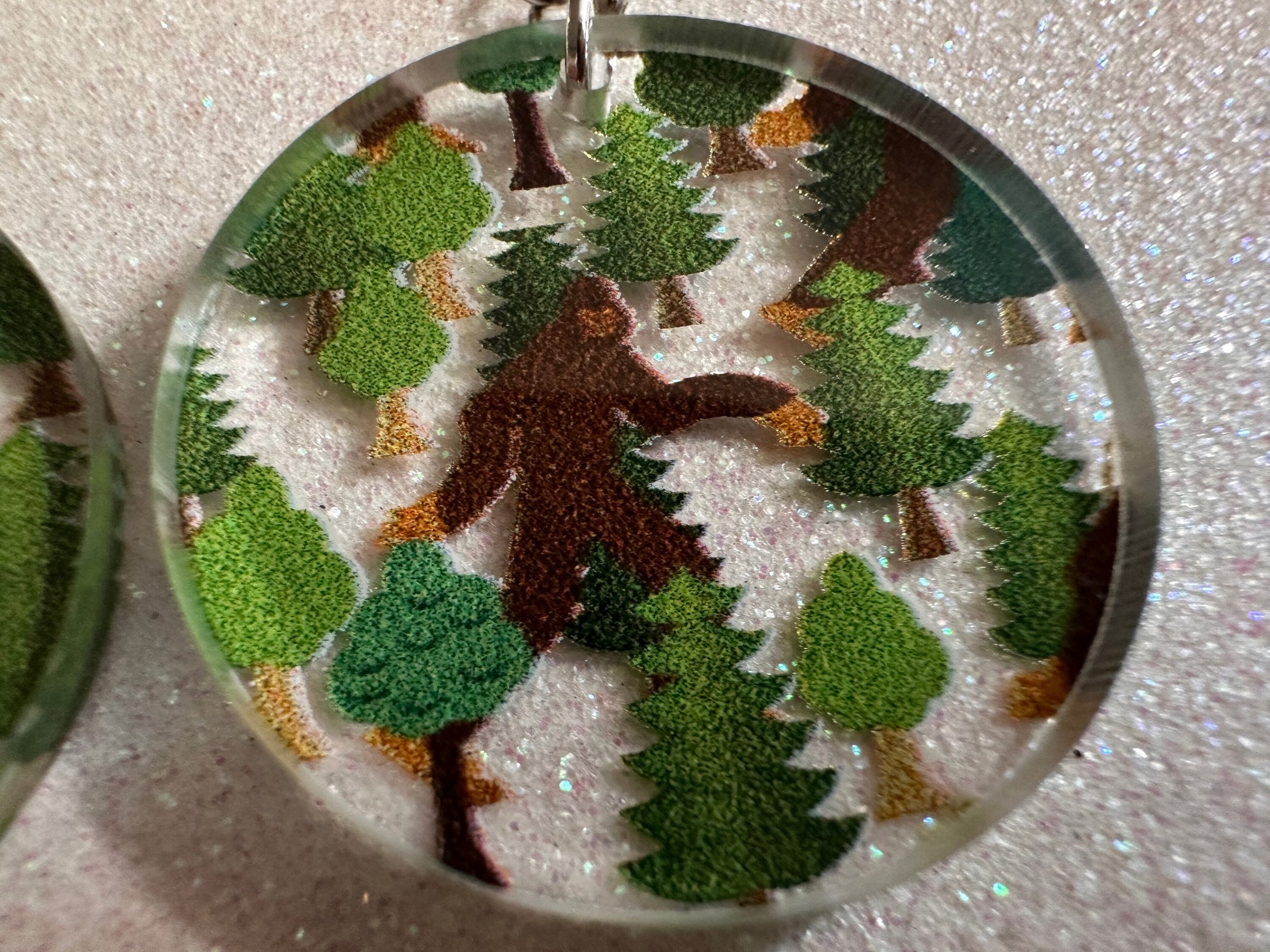Bigfoot Earrings: Laser Cut Acrylic Bigfoots, Forest, Trees, Camping, Magical Creature, Gag Gift, Mountain, Best Gifts for Her/Him/Them