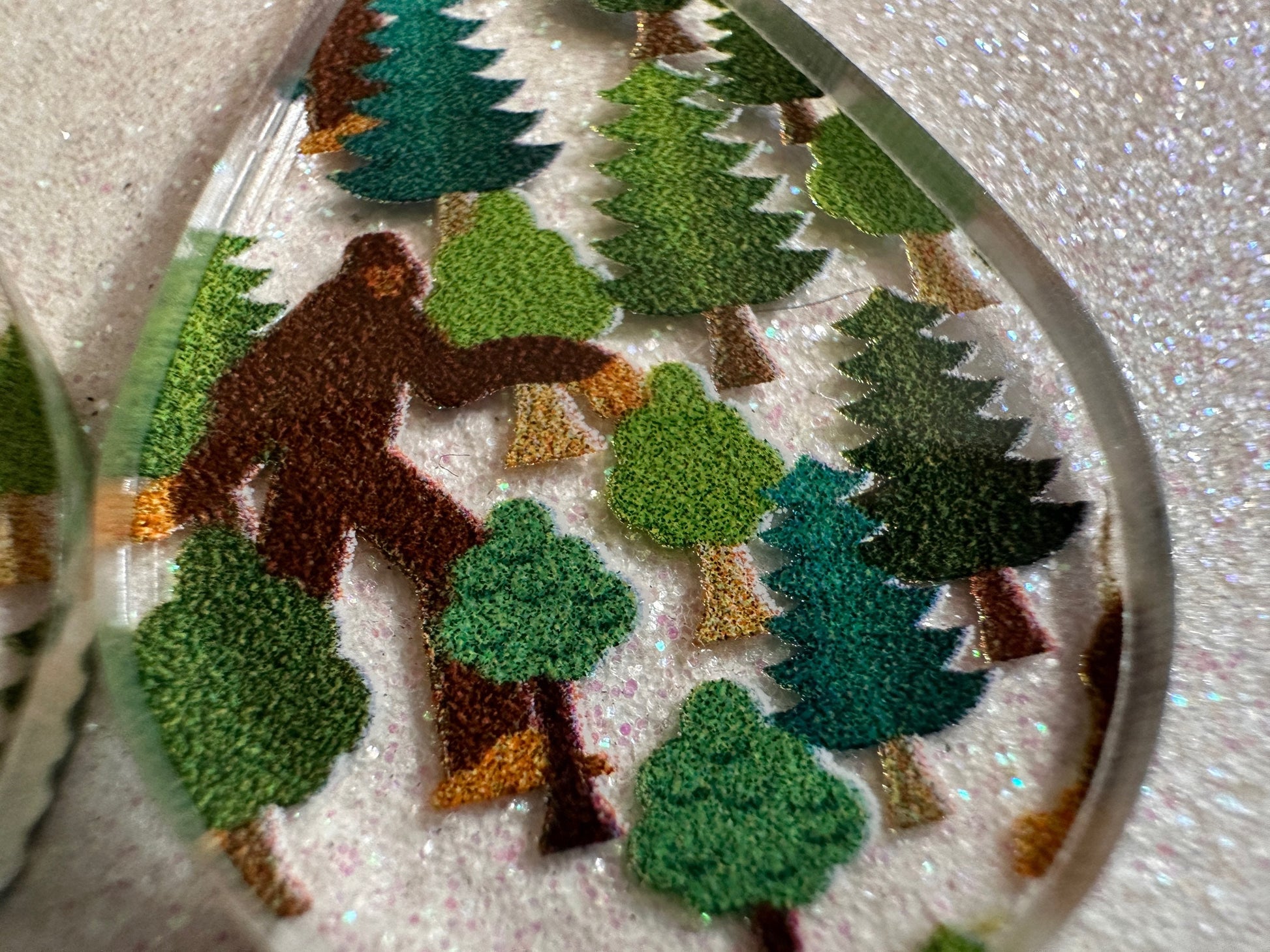 Bigfoot Earrings: Laser Cut Acrylic Bigfoots, Forest, Trees, Camping, Magical Creature, Gag Gift, Mountain, Best Gifts for Her/Him/Them