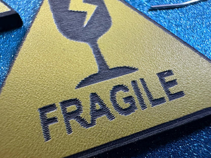 Black and Yellow Sign Earrings: Laser Cut Acrylic Signs, Triangle Signs, Emergency, Danger Sign, Fragile, Best Gifts for Her/Him/Them